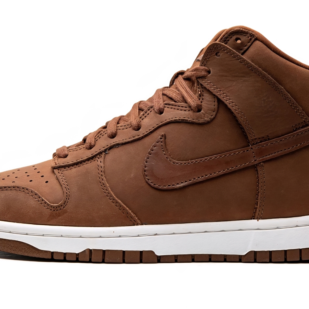 Nike Dunk Premium HIGH Pecan-Brown and White - Picture 3 of 6